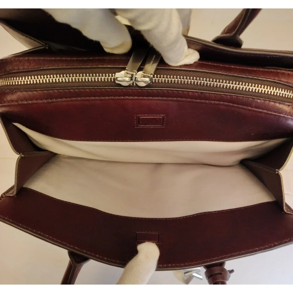 Michael Kors Laila Medium Satchel - Oxblood/Red - Gently Worn
